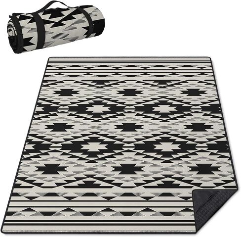 Gothic Picnic Blankets Waterproof Foldable,60″X80″Thick Picnic Mat Blue Outdoor Blanket for Grass, Sun and Moon Beach Blanket Sandproof Picnic Accessories for Camping Party Travel Park Lawn in Saudi Arabia