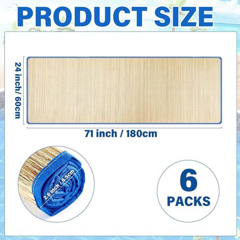 Straw Beach Mat Non Slip Straw Foldable Lightweight Multi-Purpose Mat for Sunbathing Floor Yoga Picnics Camping Party Festivals Outdoor Activities in Saudi Arabia