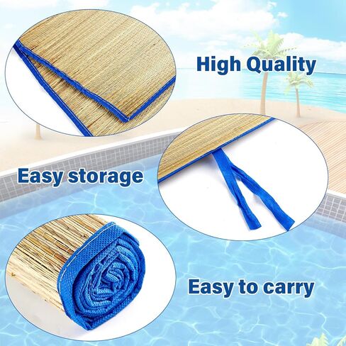 Straw Beach Mat Non Slip Straw Foldable Lightweight Multi-Purpose Mat for Sunbathing Floor Yoga Picnics Camping Party Festivals Outdoor Activities in Saudi Arabia