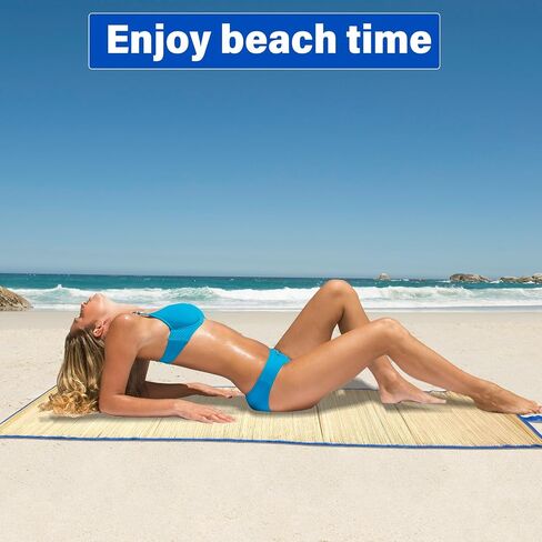 Straw Beach Mat Non Slip Straw Foldable Lightweight Multi-Purpose Mat for Sunbathing Floor Yoga Picnics Camping Party Festivals Outdoor Activities in Saudi Arabia