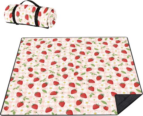 Picnic Blankets Beach Blanket 80" X 80" Extra Large Waterproof Camping Blankets Portable Outdoor Mat 3-Layer Blanket for Beach, Hiking, Park, Music Festival, Grass Lawn,Travel in Saudi Arabia