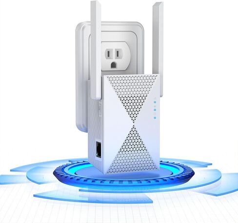 WiFi Extender Signal Booster, Long Range Wireless Repeater Amplifier for Home & Outdoor, Covers Up to 13888 Sq.Ft., Internet Booster with Ethernet Port, Banish WiFi Dead Zones in Saudi Arabia