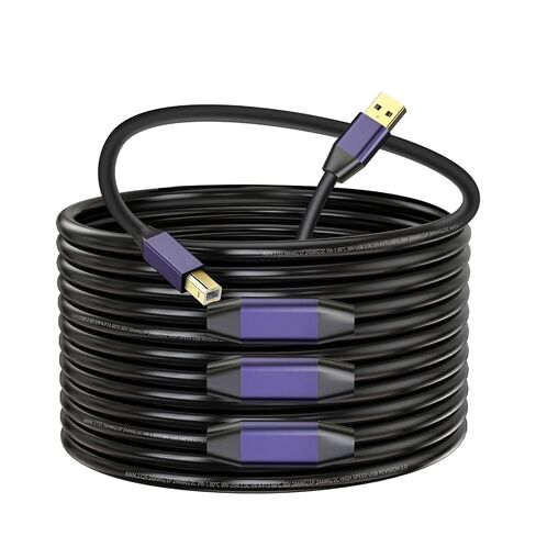 Active USB 2.0 Printer Cable 50ft - A-Male to B-Male High Speed Printer/Scanner/Repeater Cable for HP, Canon, Epson, Dell, Samsung etc in Saudi Arabia
