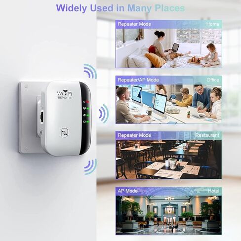 Jancane WiFi Extender Signal Booster Up to 5800sq.ft and 55 Devices | Wireless Internet Repeater, Long Range Amplifier with Ethernet Port, 1-Key Setup, Access Point, Alexa Compatible in Saudi Arabia