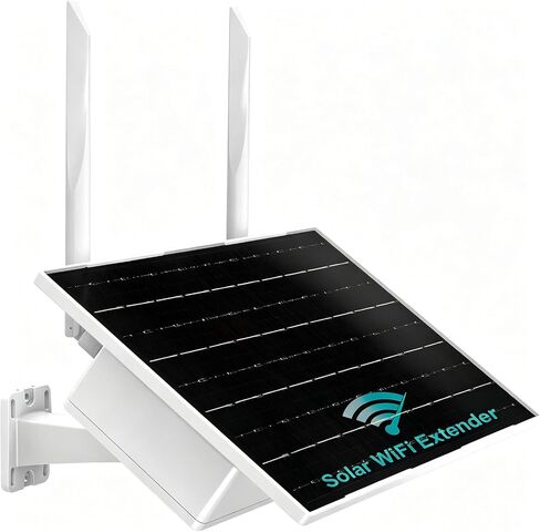 Outdoor WiFi Extender Solar Powered, WiFi Booster and Signal Amplifier | 2.4GHz 300Mbps Outside WiFi Repeater,12W Solar & 27Ah Battery, IP66, Portable Range,Setup Easily for Yard, Garden, Camping,RV in Kuwait