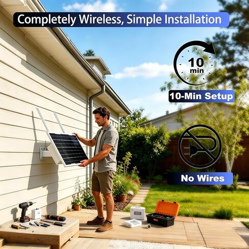 Outdoor WiFi Extender Solar Powered, WiFi Booster and Signal Amplifier | 2.4GHz 300Mbps Outside WiFi Repeater,12W Solar & 27Ah Battery, IP66, Portable Range,Setup Easily for Yard, Garden, Camping,RV in Kuwait