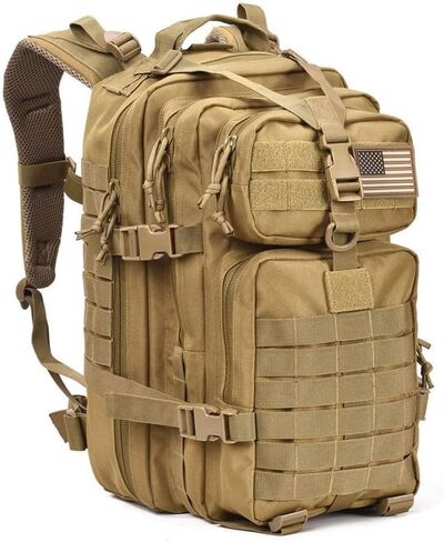 REEBOW GEAR 38L Tactical Backpack for Men 3 Day Military Bug Out Bag Black | Large Heavy Duty Backpacks, MOLLE Straps, Survival Sports Rucksack,for Sports Outdoor Workout Trekking Hiking Travel in Saudi Arabia
