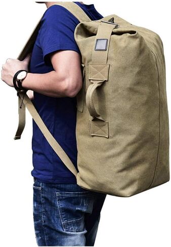 Large Capacity Travel Climbing Bag Tactical Military Duffel Bag Top Load Double Strap Canvas Backpack in Saudi Arabia