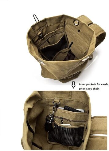 Large Capacity Travel Climbing Bag Tactical Military Duffel Bag Top Load Double Strap Canvas Backpack in Saudi Arabia