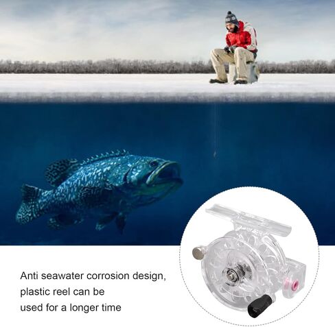 Fishing Reel, Lightweight Fly Wheel, Plastic Anti Corrosion Smooth Retrieve Gear for Angler Fisherman Comfort Grip Ice Sea Outdoor Fly Fishing Accessory in Saudi Arabia