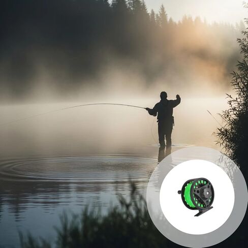Aluminum Alloy Fly Fishing Reel, 3.4 in / 8.5 cm Outer Diameter, Front Stirring Reel, Export Fishing Reel, Fishing Line Reel, Rock Fishing Reel, Large Arbor Design, Pre Loaded with Line in Saudi Arabia