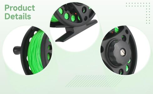 Aluminum Alloy Fly Fishing Reel, 3.4 in / 8.5 cm Outer Diameter, Front Stirring Reel, Export Fishing Reel, Fishing Line Reel, Rock Fishing Reel, Large Arbor Design, Pre Loaded with Line in Saudi Arabia