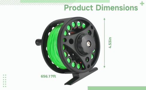 Aluminum Alloy Fly Fishing Reel, 3.4 in / 8.5 cm Outer Diameter, Front Stirring Reel, Export Fishing Reel, Fishing Line Reel, Rock Fishing Reel, Large Arbor Design, Pre Loaded with Line in Saudi Arabia