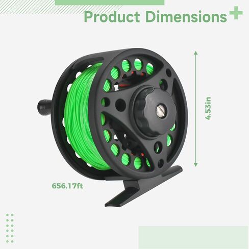 Aluminum Alloy Fly Fishing Reel, 3.4 in / 8.5 cm Outer Diameter, Front Stirring Reel, Export Fishing Reel, Fishing Line Reel, Rock Fishing Reel, Large Arbor Design, Pre Loaded with Line in Saudi Arabia