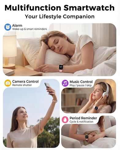 Smart Watch, Fitness Watch for Women Men with 24/7 Heart Rate/Blood Pressure Monitor,Pedometer, Sleep Tracker, 120+ Sport Modes, IP68 Waterproof Activity&Fitness Tracker Compatible with Android iPhone in Kuwait
