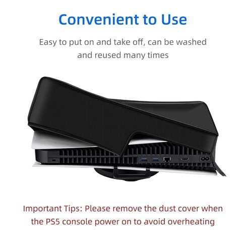 Wigearss Horizontal Mode Dust Cover For PS5 Console 1680D Oxford cloth Anti-Scratch Waterproof Dust Guard Backend cutaway design (Not for PS5 Slim PS5 Pro) in Saudi Arabia