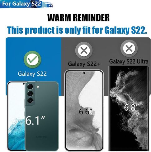 [2025 Version Battery Case for Samsung Galaxy S22, 4800mAh Rechargeable Extended Battery Charging/Charger Case, Add 100% Extra Juice (6.1 Inches) Black in Kuwait