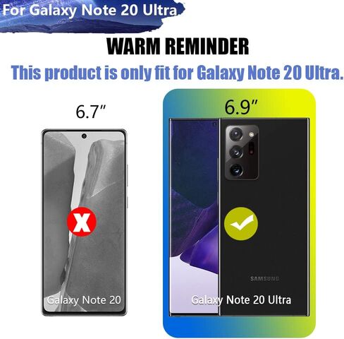 Battery Case for Samsung Galaxy Note 20 Ultra 5G, 5000mAh Rechargeable Extended Battery Charging Charger Case, Add 100% Extra Juice, Not Compatible with Galaxy S20 Ultra Black in Kuwait