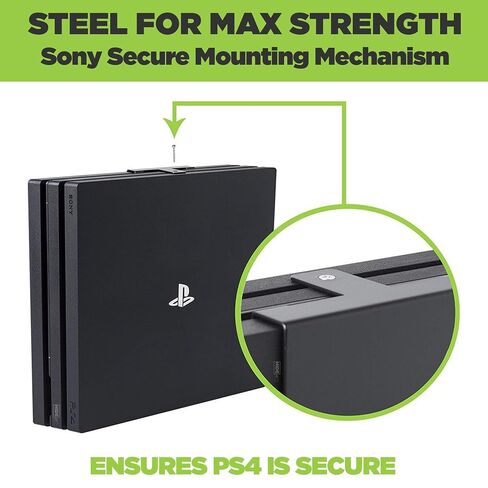 HIDEit Mounts 4P Wall Mount for PS4 Pro - US Patent, Made in USA - Steel Mount for PlayStation 4 Pro to Store Your PS4 Pro on Wall Near or Behind TV in Saudi Arabia