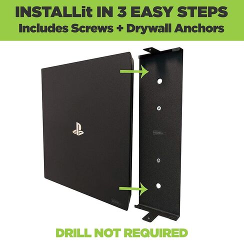 HIDEit Mounts 4P Wall Mount for PS4 Pro - US Patent, Made in USA - Steel Mount for PlayStation 4 Pro to Store Your PS4 Pro on Wall Near or Behind TV in Saudi Arabia