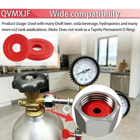 CO2 Regulator Washers - Nylon CO2 O Ring, 3/4 OD, 1/4 ID, 0.110 Thk | 15 Packs, Fits All CGA-320 Fittings, Perfect Seal, Perfect Fit in Saudi Arabia