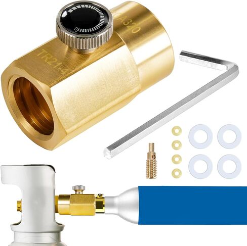 Quick Connect CO2 Refill Adapter for Soda Maker Pink CO2 Cylinder, CGA320 CO2 Tank Connector Kit for Filling 60L CO2 Canister Compatible with DUO ART TERRA GAIA Machines in Saudi Arabia