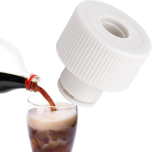 Fizz Keeper Pump USB Rechargeable Carbonation Saver for Soda Bottles | Includes 2 Reusable Caps Keeps Soft Drinks Fizzy and Bubbly, Fits Standard Carbonated Beverage Bottles in Saudi Arabia