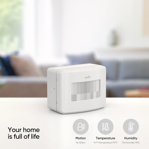 Onvis Smart Motion Sensor, Wireless Hygrometer, Thermometer, Works with Apple HomeKit, Smart Home Automation, PIR Motion Detector-Thread ((iOS 17.4 and Above is Required) in Saudi Arabia