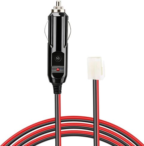 Mobile Transceiver Car Charger Cable Car Radios Power Cord CB Radio Accessories 12V DC Power Cigarette Lighter with LED Lights for Mobile Radio 5.6ft Long in Saudi Arabia