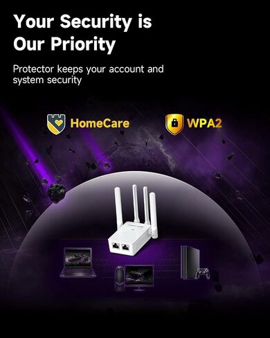2026 New WiFi Extender Signal Booster, 14770 Sq.Ft WiFi Booster Extender for Home, Easy Setup Internet Extender WiFi Booster W/Ethernet Port, WiFi Repeater Compatible with 99% Routers, 5 Modes in Saudi Arabia
