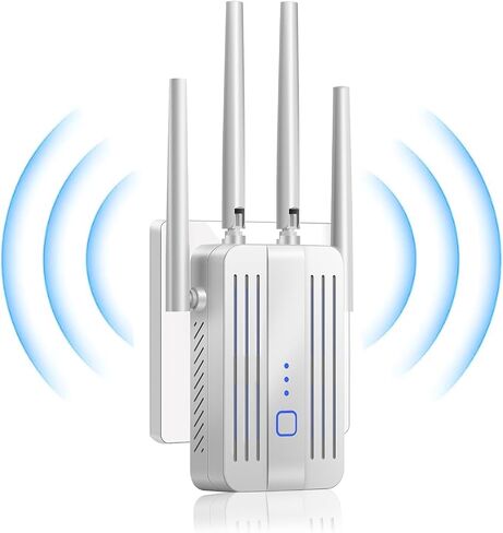 WiFi Extender Signal Booster for Home: 2026 Internet Repeater Long Range Up to 9995 Sq. Ft. Whole Home WiFi Coverage (White) in Saudi Arabia