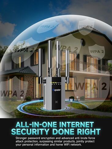 2026 New WiFi Extender Signal Booster for Home, 16ksq.ft Long Range WiFi Repeater Wireless Routers Signal Amplifier, Mesh WiFi 18X Faster Access Point with Ethernet Port, 5 Working Modes in Kuwait