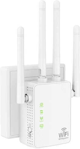 Jancane WiFi Extender Signal Booster Up to 10000sq.ft and 55 Devices | Wireless Internet Repeater, Long Range Amplifier with Ethernet Port, 1-Key Setup, Access Point, Alexa Compatible in Saudi Arabia