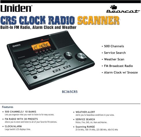 Whistler WS1025 Analog Desktop Scanner (Black) and Uniden BC365CRS 500 Channel Scanner in Kuwait