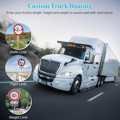 GPS Navigator للسيارة - نظام ملاحة GPS للسيارة مقاس 7 بوصات مع 2026 خريطة، تحديثات مجانية مدى الحياة، توجيه صوتي وكاميرا السرعة/تنبيهات الضوء الأحمر، توجيه مخصص للشاحنات لـ 7 سائقين تجاريين للمركبات in Kuwait