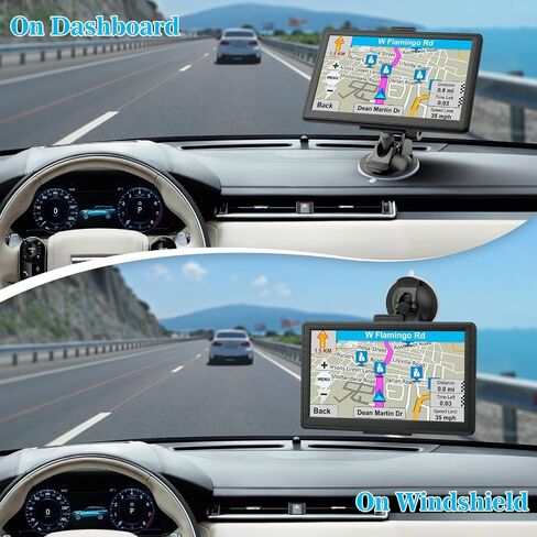 GPS Navigator للسيارة - نظام ملاحة GPS للسيارة مقاس 7 بوصات مع 2026 خريطة، تحديثات مجانية مدى الحياة، توجيه صوتي وكاميرا السرعة/تنبيهات الضوء الأحمر، توجيه مخصص للشاحنات لـ 7 سائقين تجاريين للمركبات in Kuwait