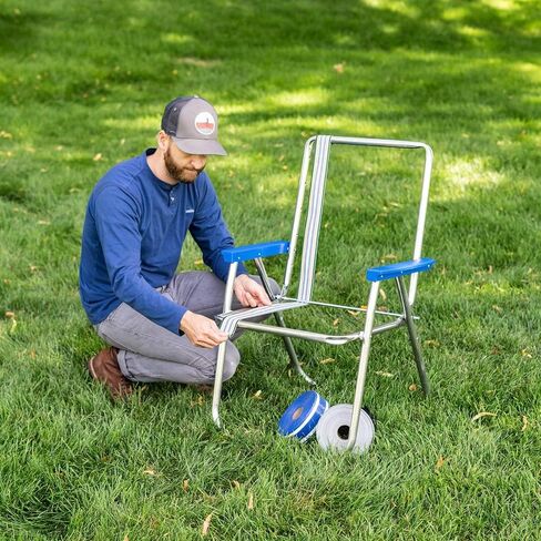 Lawn Chair USA Replacement Lawn Chair Webbing - Webbing for Lawn Chairs, Beach and Camping. UV-Resistant Webbing Strap Made with Durable Polypropylene (2 1/4" x 50', Yellow and White Stripe) in Saudi Arabia