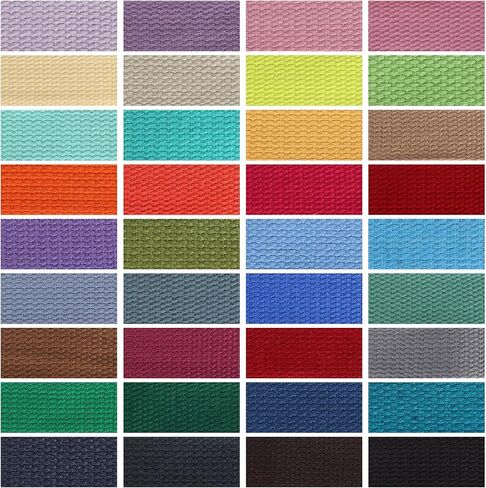 36 Rolls Heavy Cotton Webbing,118.8 Yard 1 inch Webbing Strap | 36 Colors Cotton Webbing for Bag Leash Straps Crafting DIY,Durable Webbing for Sewing,Crafts Accessories Supplies in Saudi Arabia