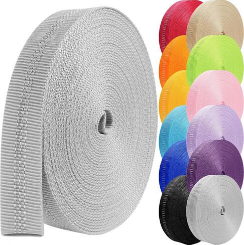 Tubular Webbing 1 inch Webbing CE UIAA Certified Tubular Nylon Webbing Strap Rescue Strapping, 10 25 50 3.3 Yards Webbing Belt for Climbing Firefighting in Saudi Arabia