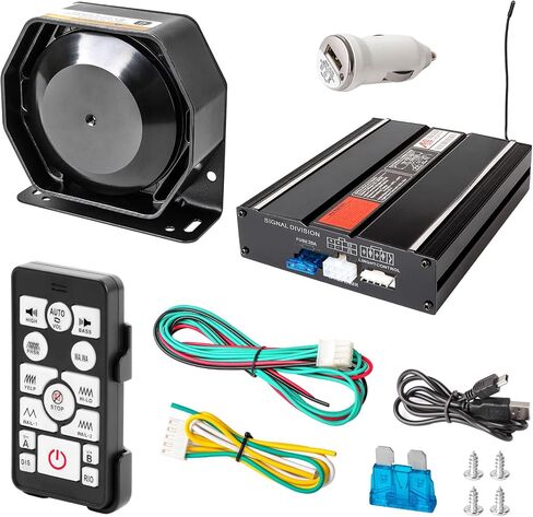Police Car Emergency Siren Pa System for Truck Firefighter Vehicles | 20 Tones 200W 118-130DB Wireless Remote with Handheld Microphone Speaker Ambulance in Saudi Arabia