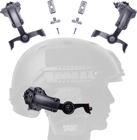 Tigrett ARC Rail Adapter - Attach Walker's Razor Thin and Howard Leight Impact Sport Earmuffs to Your Helmet Using an Arc Rail, Choose FDE, Black, or Green. in Saudi Arabia