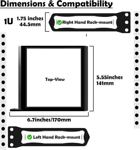 1U Rackmount Bracket for Unifi Cloud Key G2 (Steel Faceplate) in Saudi Arabia