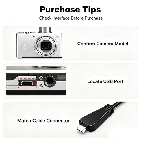 كابل شاحن بيانات USB VMC-MD3 لكاميرا Sony Cyber-Shot DSC الرقمية | صالح لسوني DSC-W350 W360 W380 W390 W560 W570 W580 WX7 WX9 WX10 WX30 H70 TX100 TX66 TX10 TX5 TX55 HX100 HX7 HX9 in Kuwait