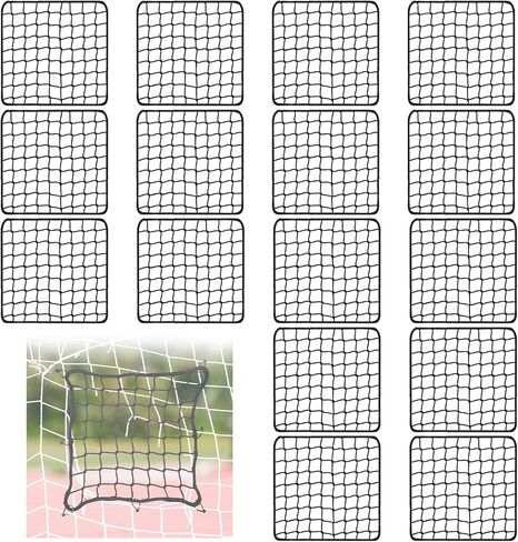 8 PCS Sports Net Repair Kits 8x8 Inch Hockey Net Replacement Patches with 100 PCS Nylon Zip Ties Heavy Duty Netting Fix Kit for Soccer Basketball Golf Fishing Net Equipment Repairs in Saudi Arabia