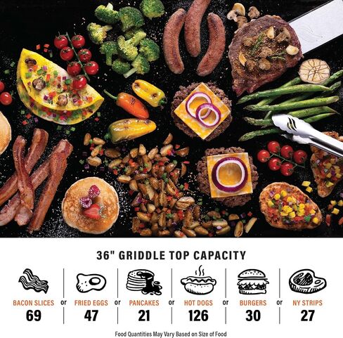 Blackstone® 2439 شواية Omnivore الأصلية مقاس 36 بوصة مع مجموعة مقلاة هوائية | نظام Blackstone® 2439 BAR، غطاء مدمج، مقلاة هوائية سعة 4 لتر in Kuwait
