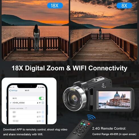 8K Video Camera Camcorder 64MP Wifi IR Night Vision Webcam Camcorders in Saudi Arabia