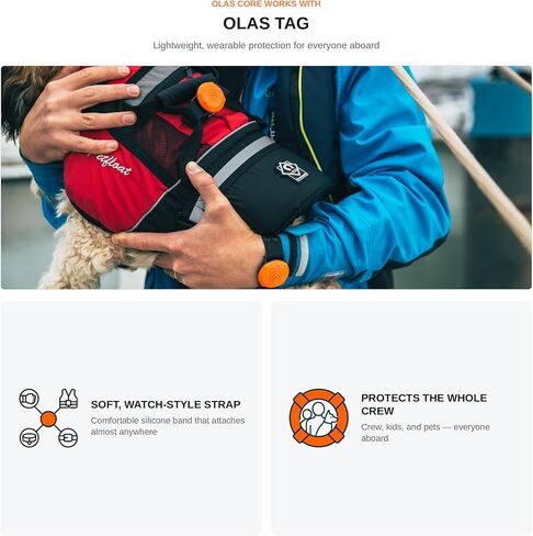 OLAS Core Portable Wireless Overboard Alarm | Bluetooth Mob Safety System | Real time Crew Tracking | Marine Safety Device | Boat Alarm System in Saudi Arabia