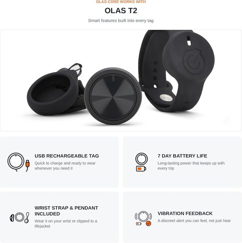 OLAS Core Portable Wireless Overboard Alarm | Bluetooth Mob Safety System | Real time Crew Tracking | Marine Safety Device | Boat Alarm System in Saudi Arabia