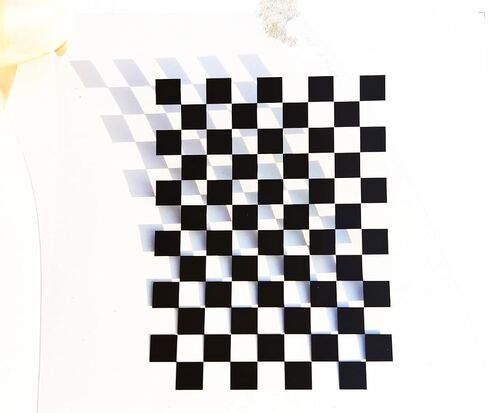 Lens Focus Calibration Chart Film Pattern Calibrating PET Or Aluminium Oxide Chess Board (12×9(200×200), PET) in Kuwait