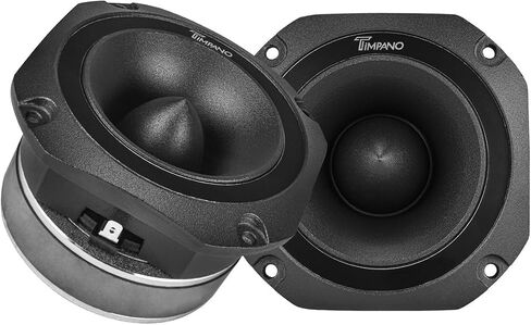 Timpano Super Tweeter 4 Inch TPT-ST25 Chrome, 8 Ohm, 900 Watts Max, 107 dB, 1.5 in Voice Coil, HIgh Sensitivity, Slim Profile Bullet Tweeters Speakers for Pro Audio (Pair) in Saudi Arabia